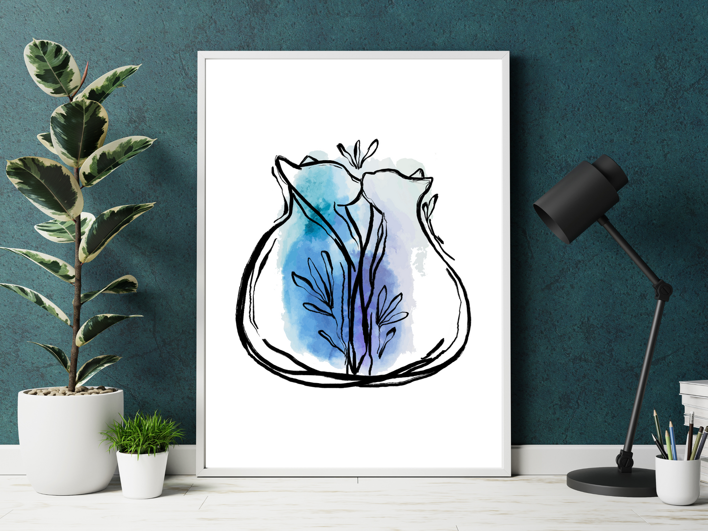 Watercolour Cats Print