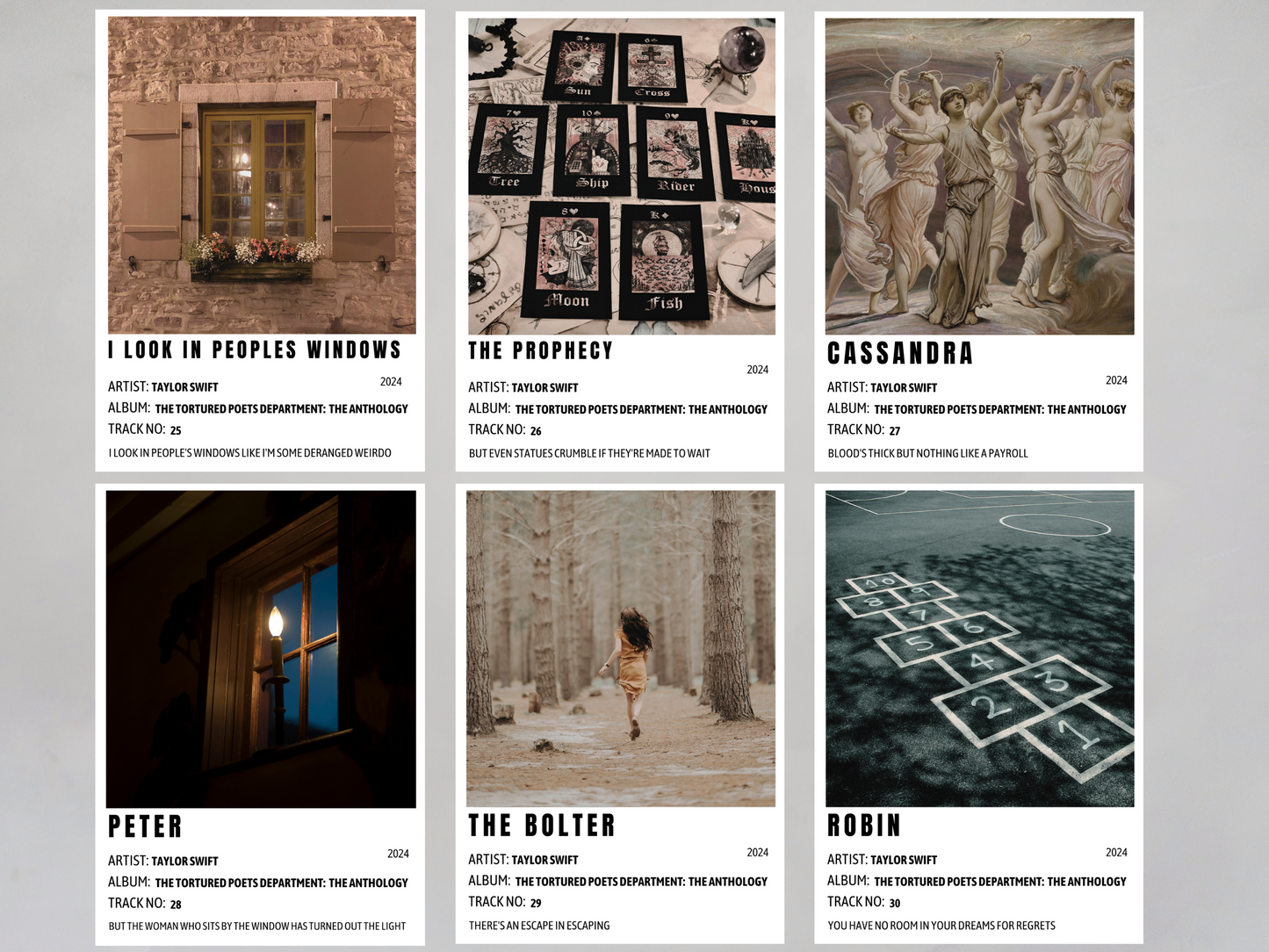 The Tortured Poets Department Polariod Postcard Set