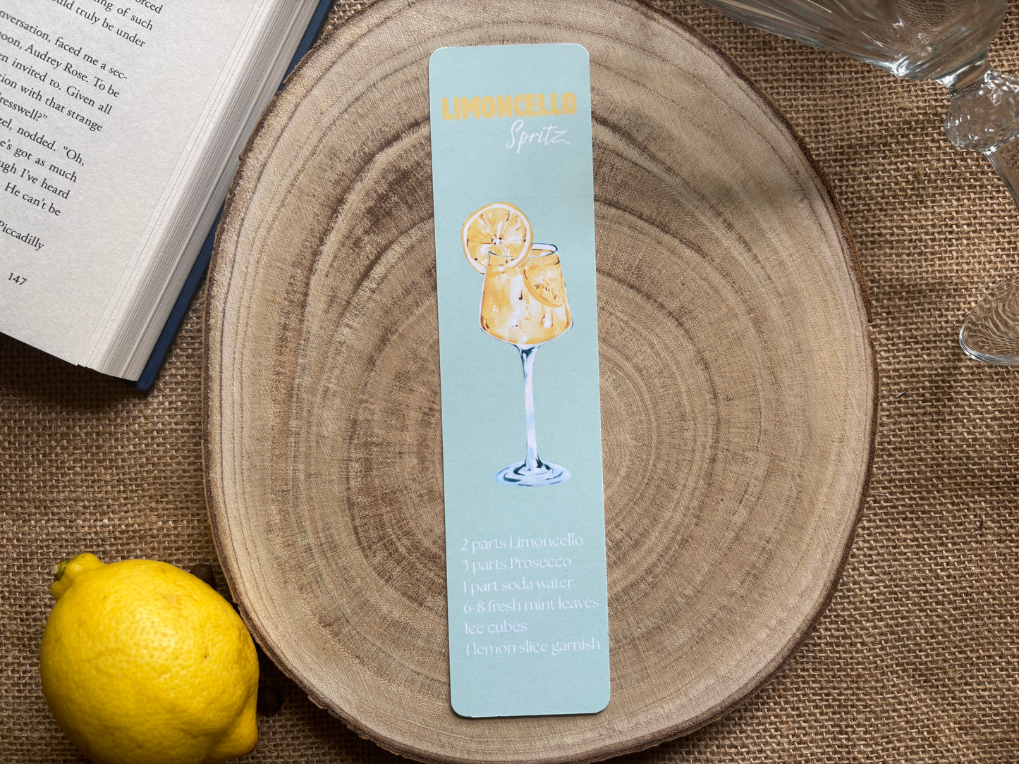 Cocktail Recipe Bookmark Set