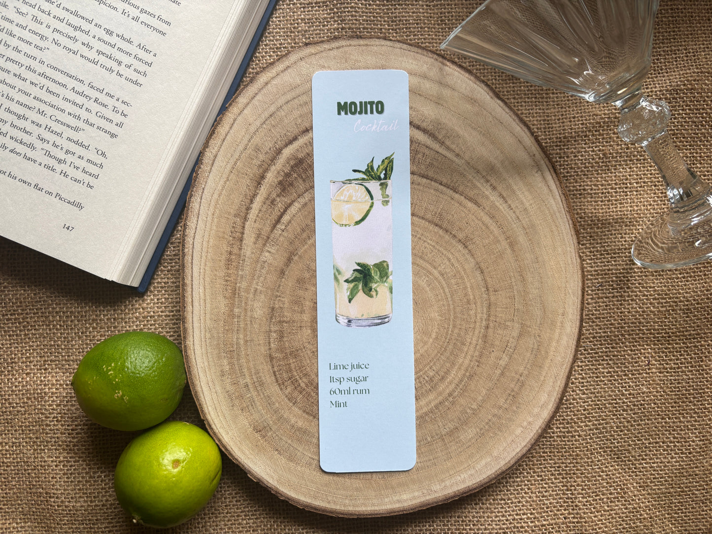 Cocktail Recipe Bookmark Set