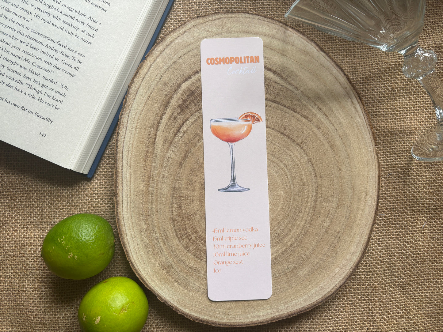 Cocktail Recipe Bookmark Set