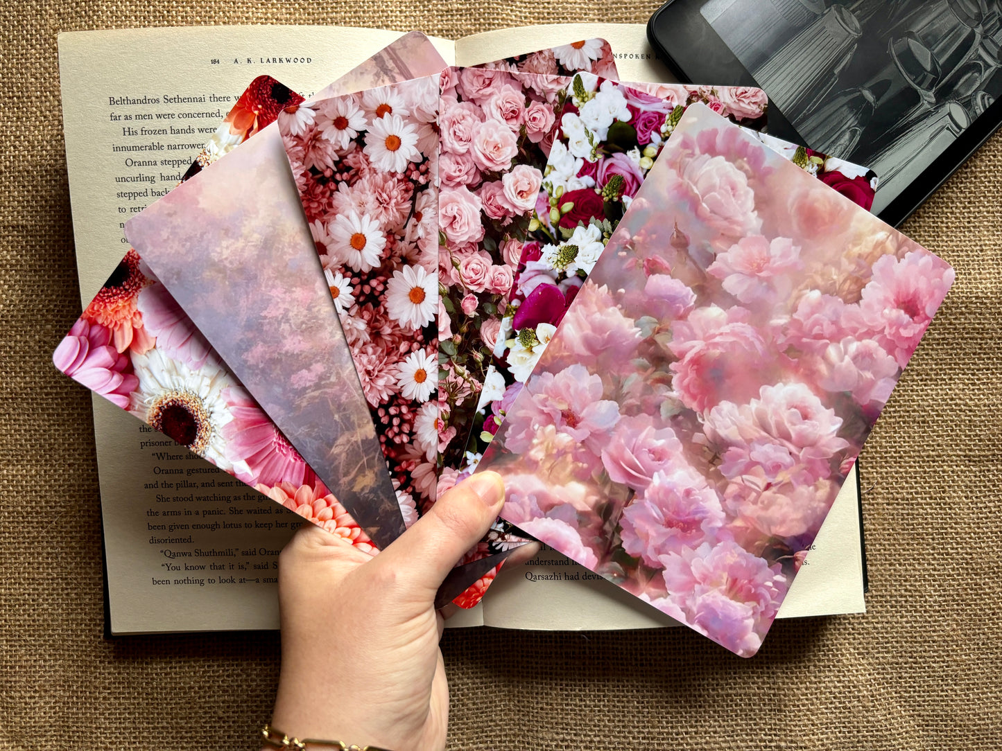Pink Floral Kindle Case Inserts
