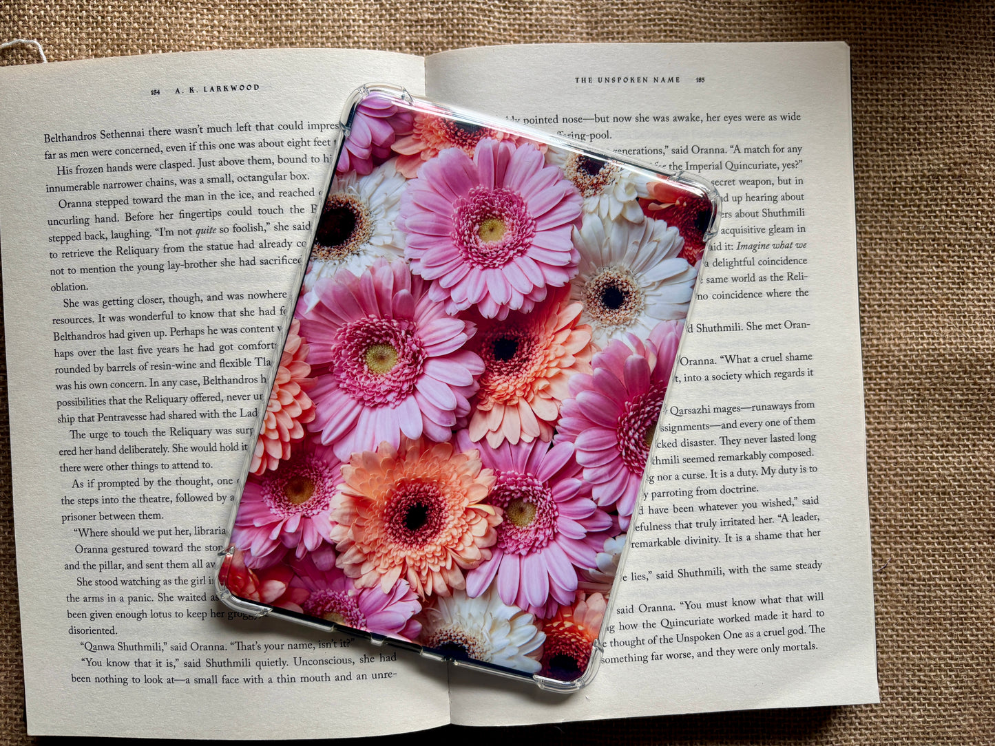 Pink Floral Kindle Case Inserts
