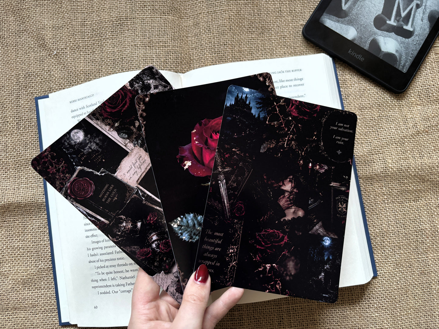 Dark Romance Kindle Insert Set – Gothic Romantasy Design