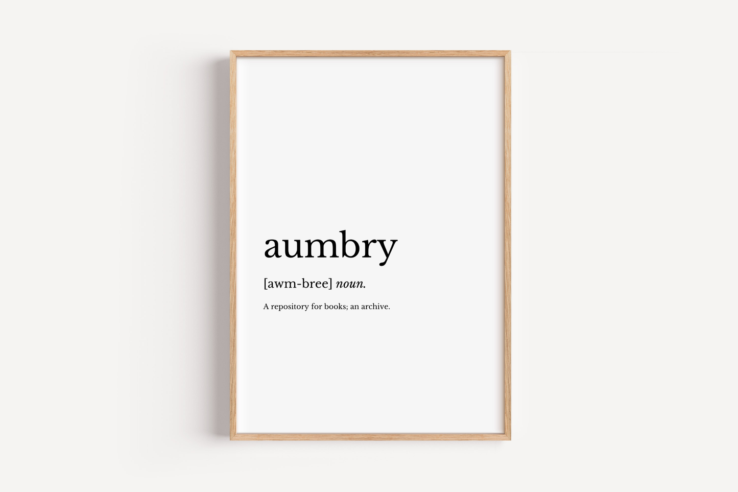 Aumbry Dictionary Style Wall Print