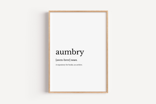Aumbry Dictionary Style Wall Print
