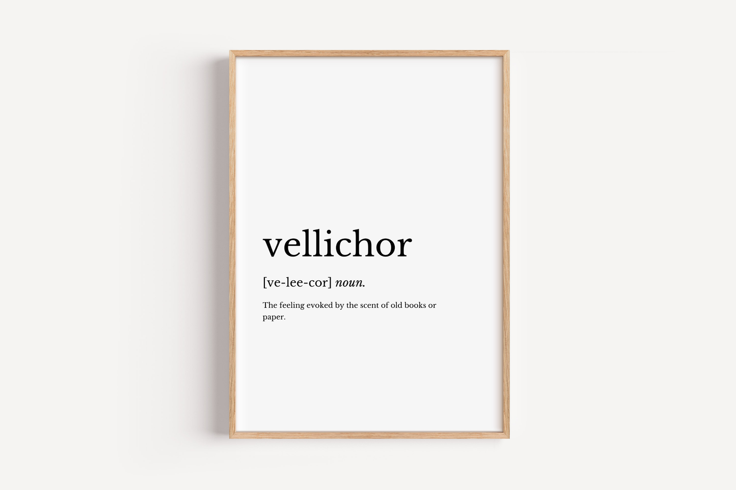 Vellichor Dictionary Style Wall Print