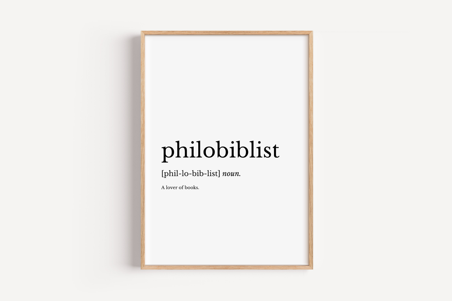 Philobiblist Dictionary Style Wall Print