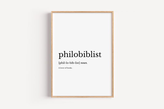 Philobiblist Dictionary Style Wall Print