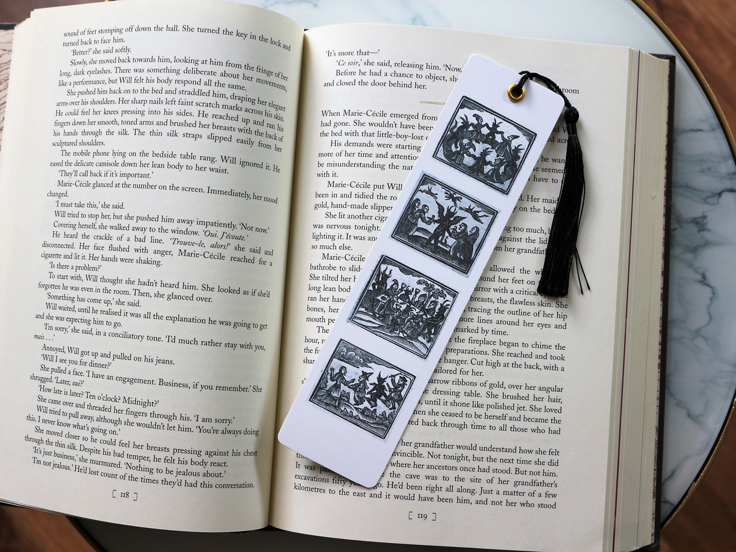 Witchcraft Woodcut Inspired Bookmark
