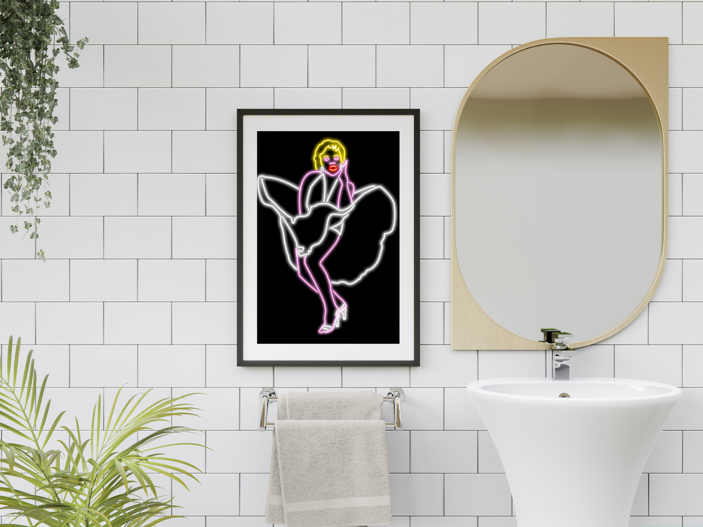 Marilyn Monroe Neon Print