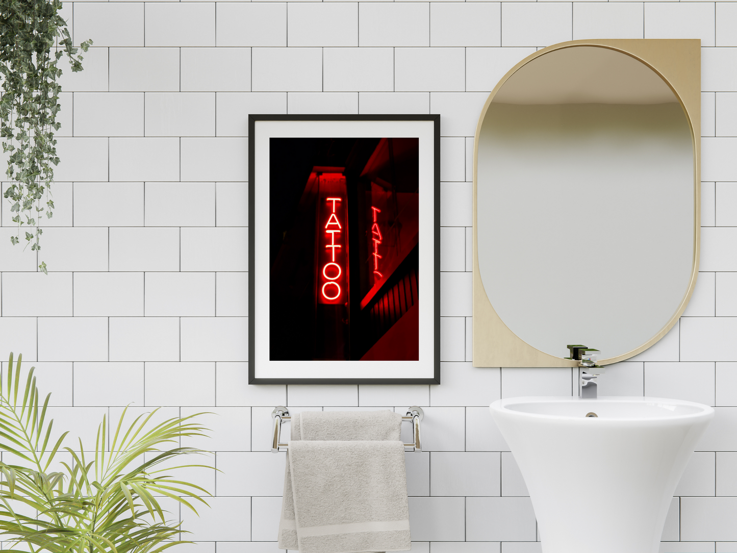 Tattoo Neon Sign Print