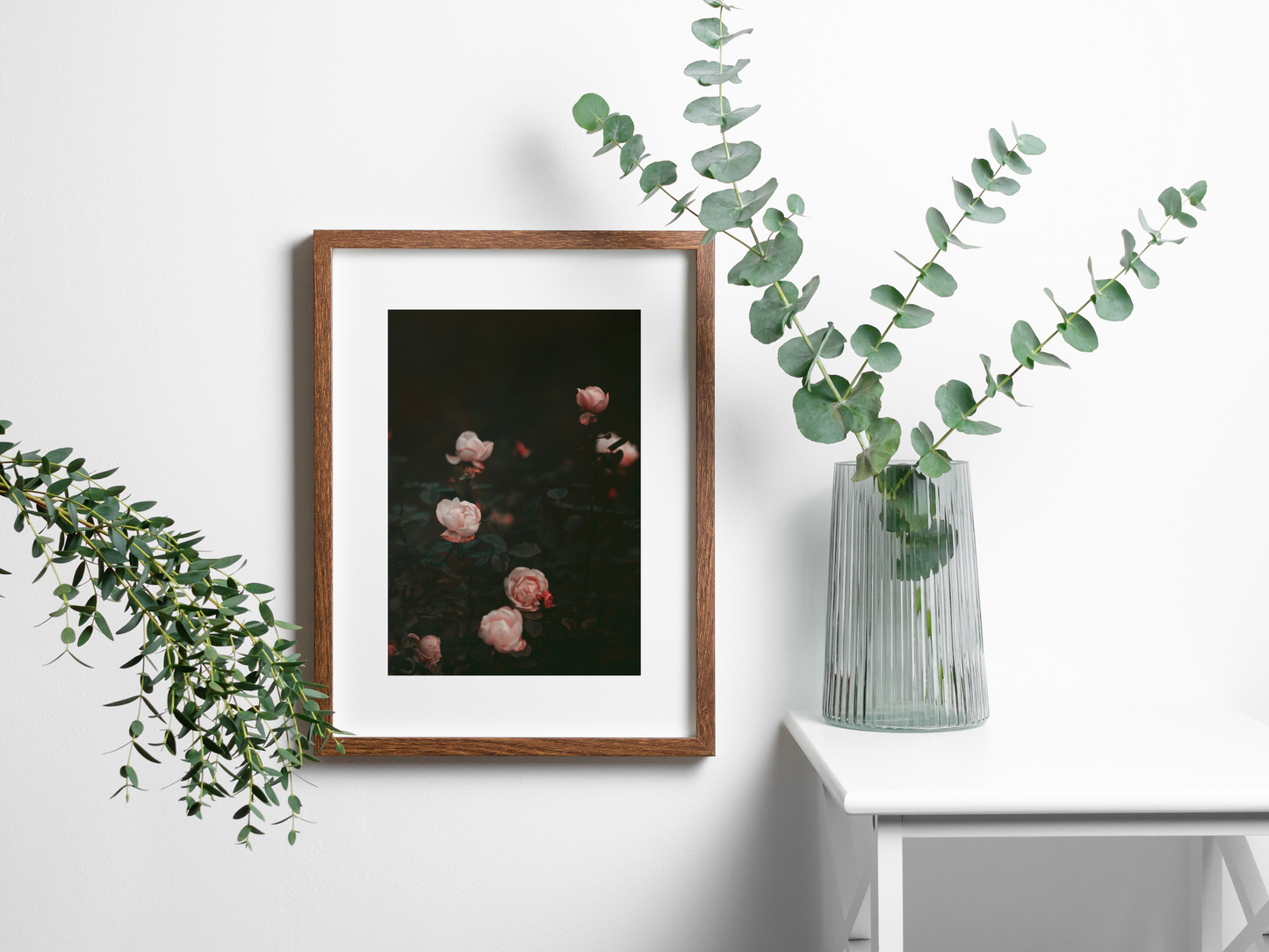 Gothic Pink Roses Print