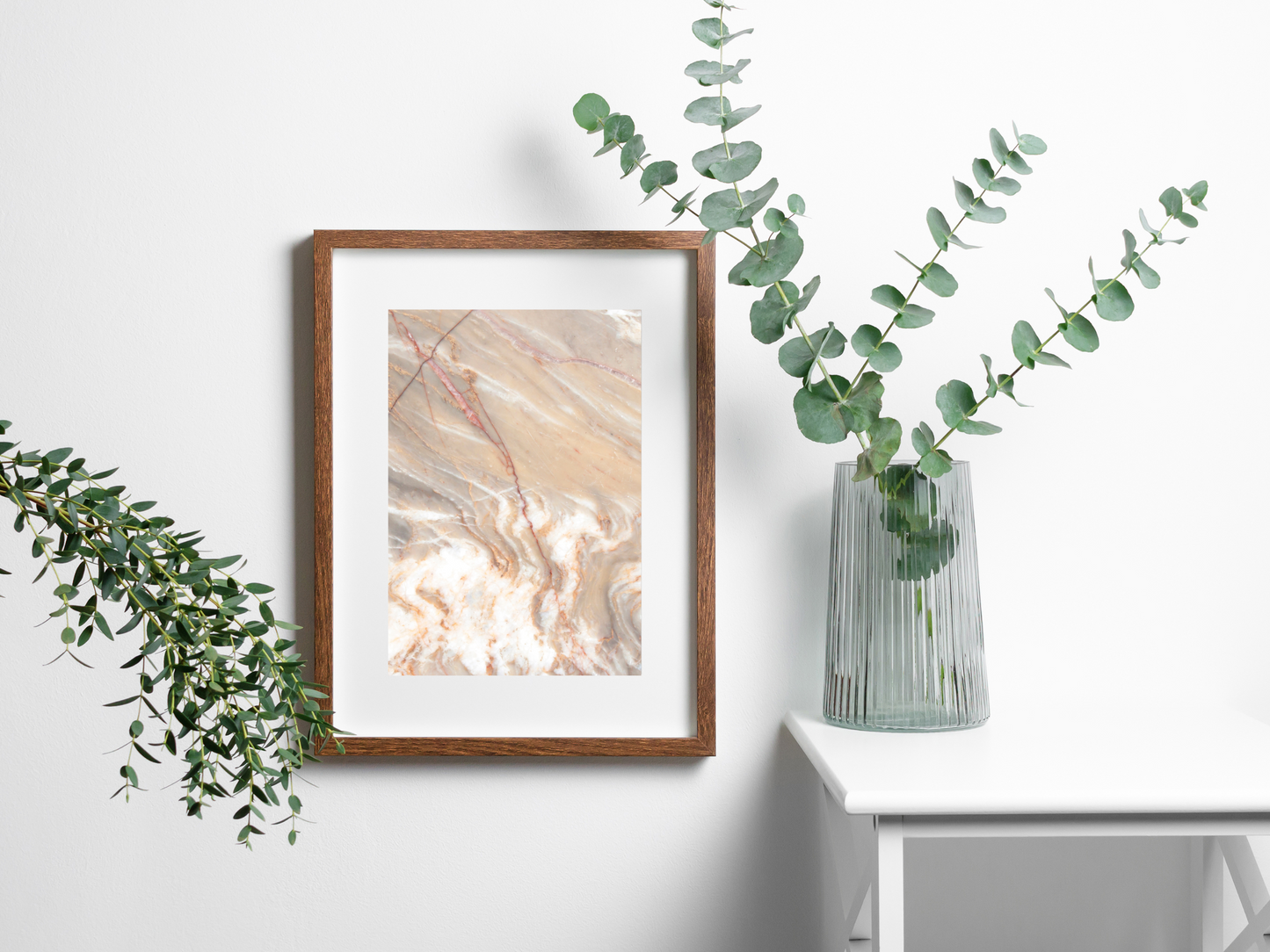 Gold Neutral Marble Print