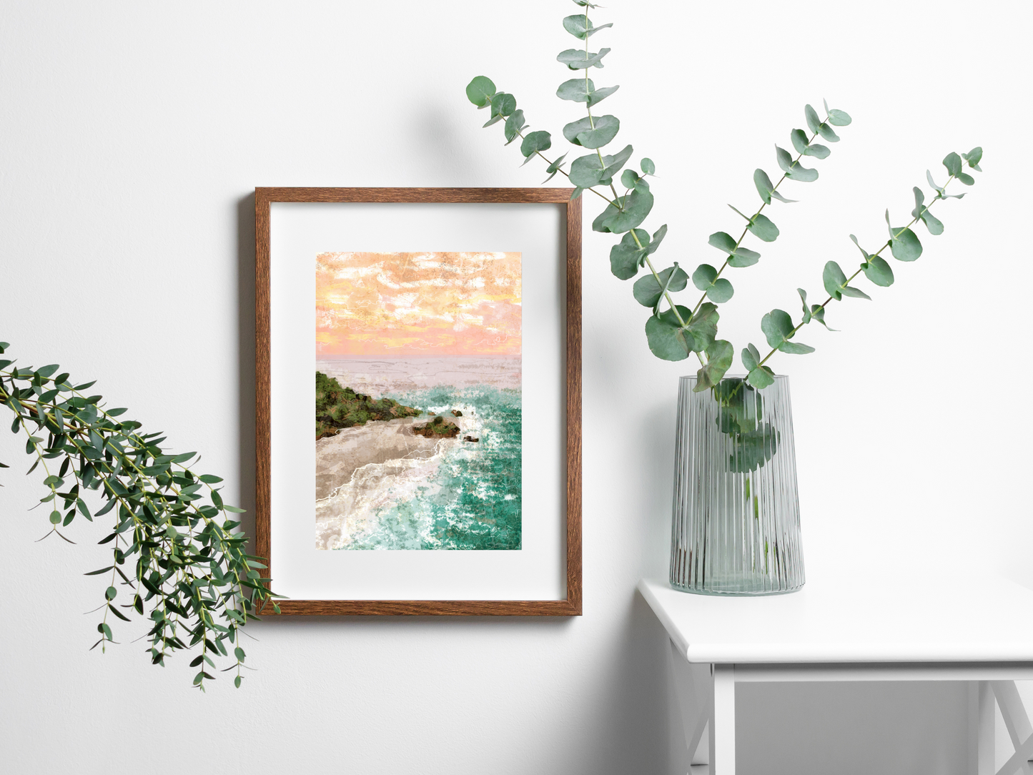 Abstract Coastal Print