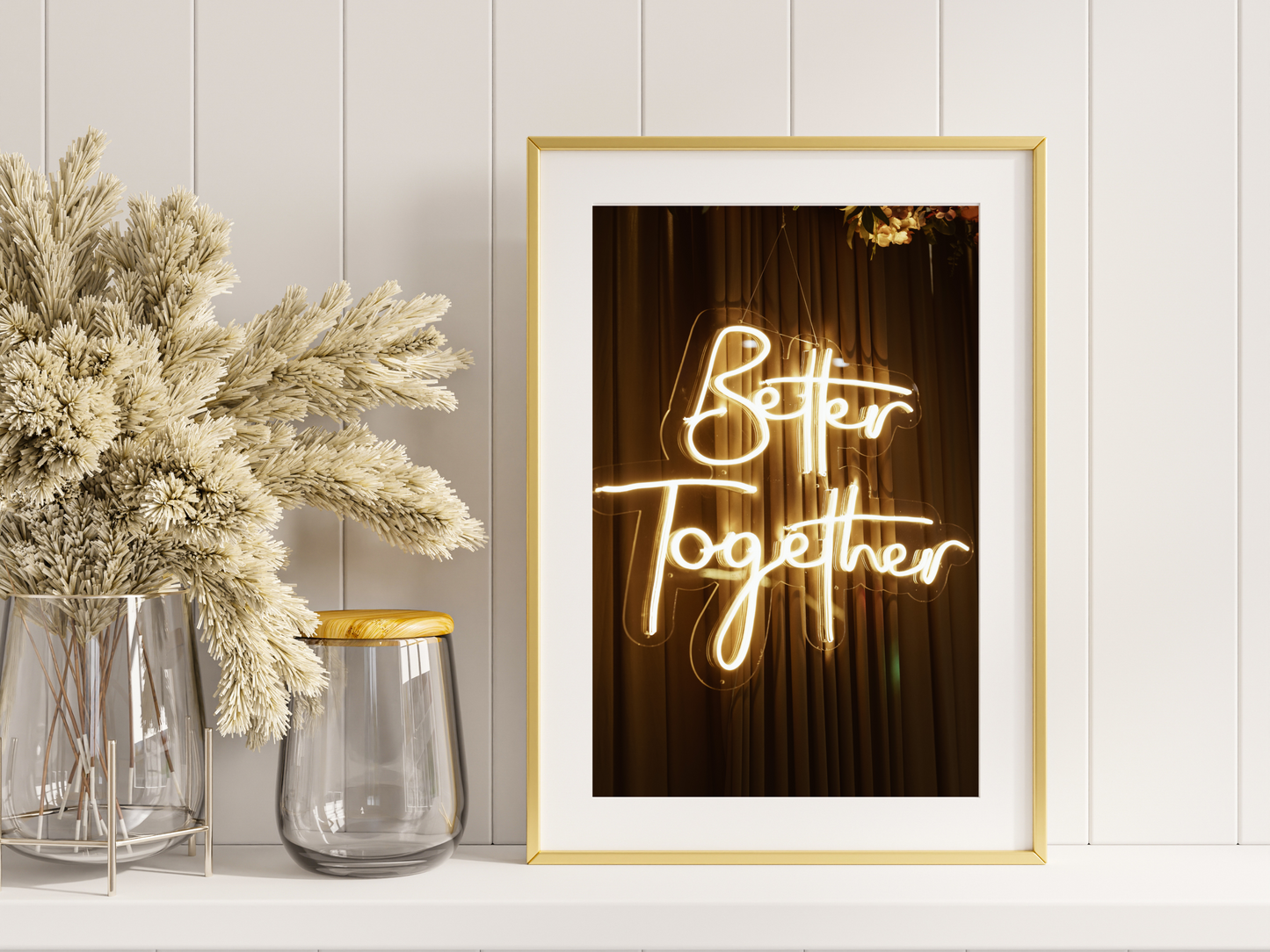 Better Together Neon Quote Print