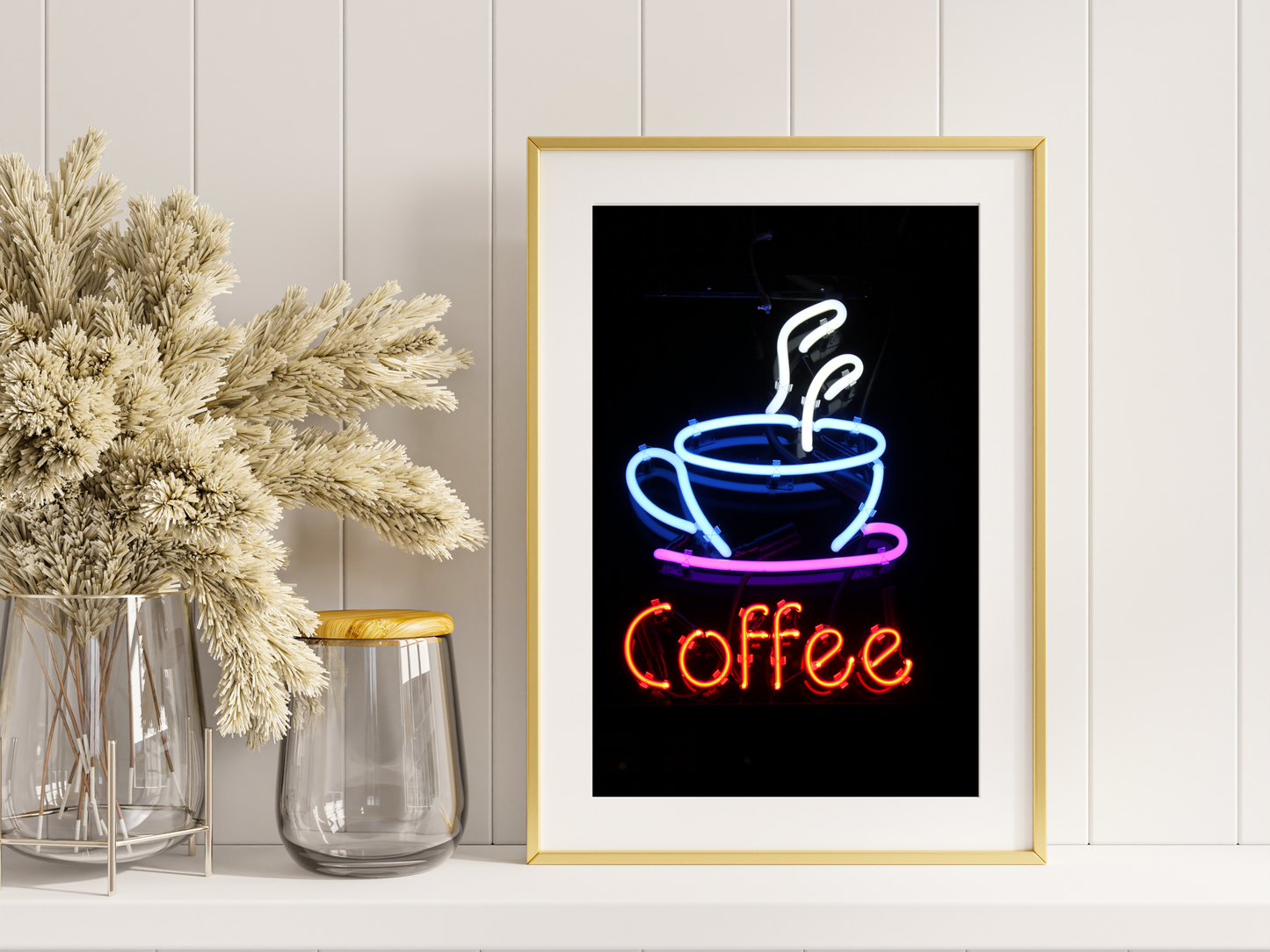 Coffee Neon Print