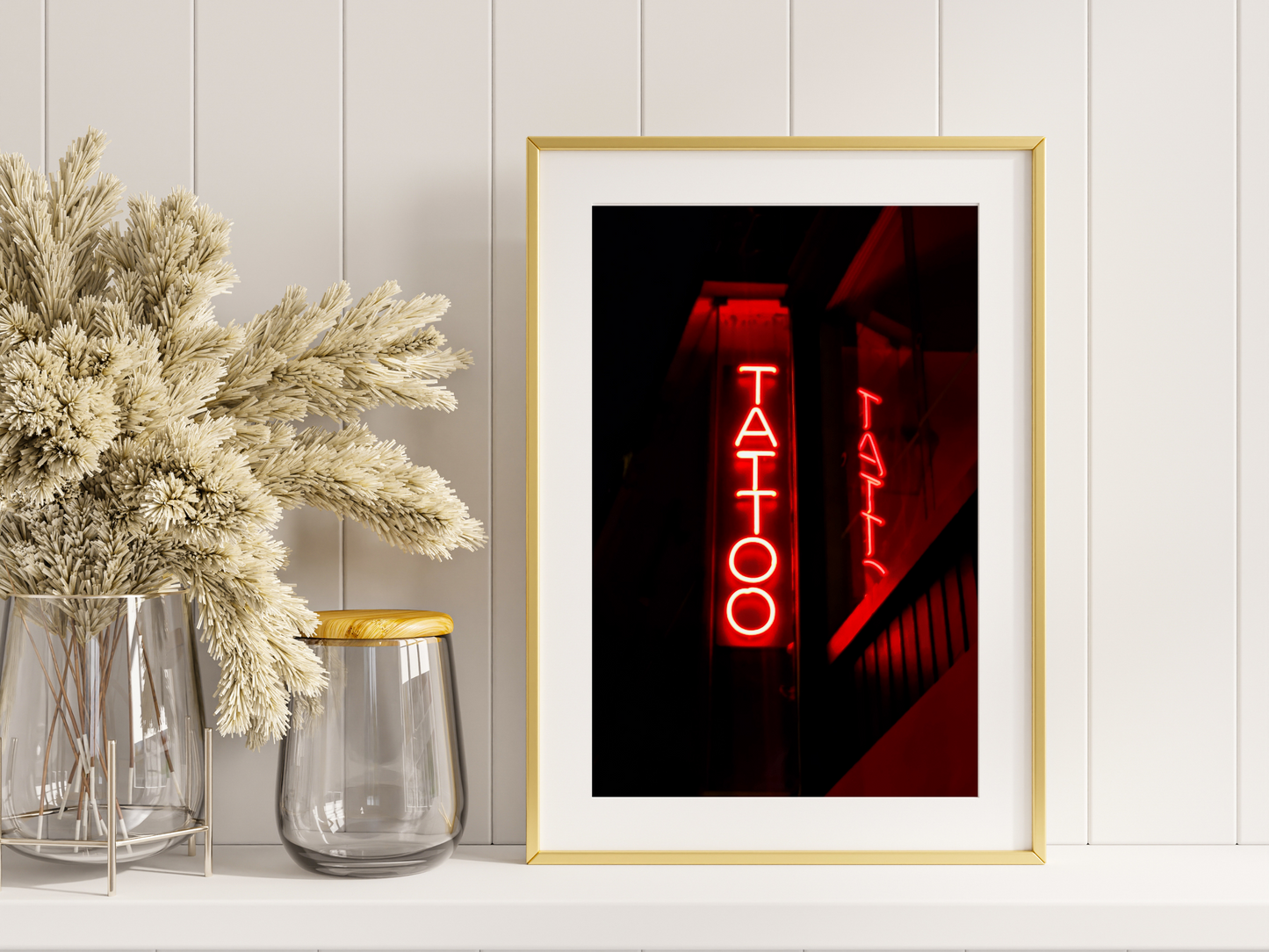 Tattoo Neon Sign Print