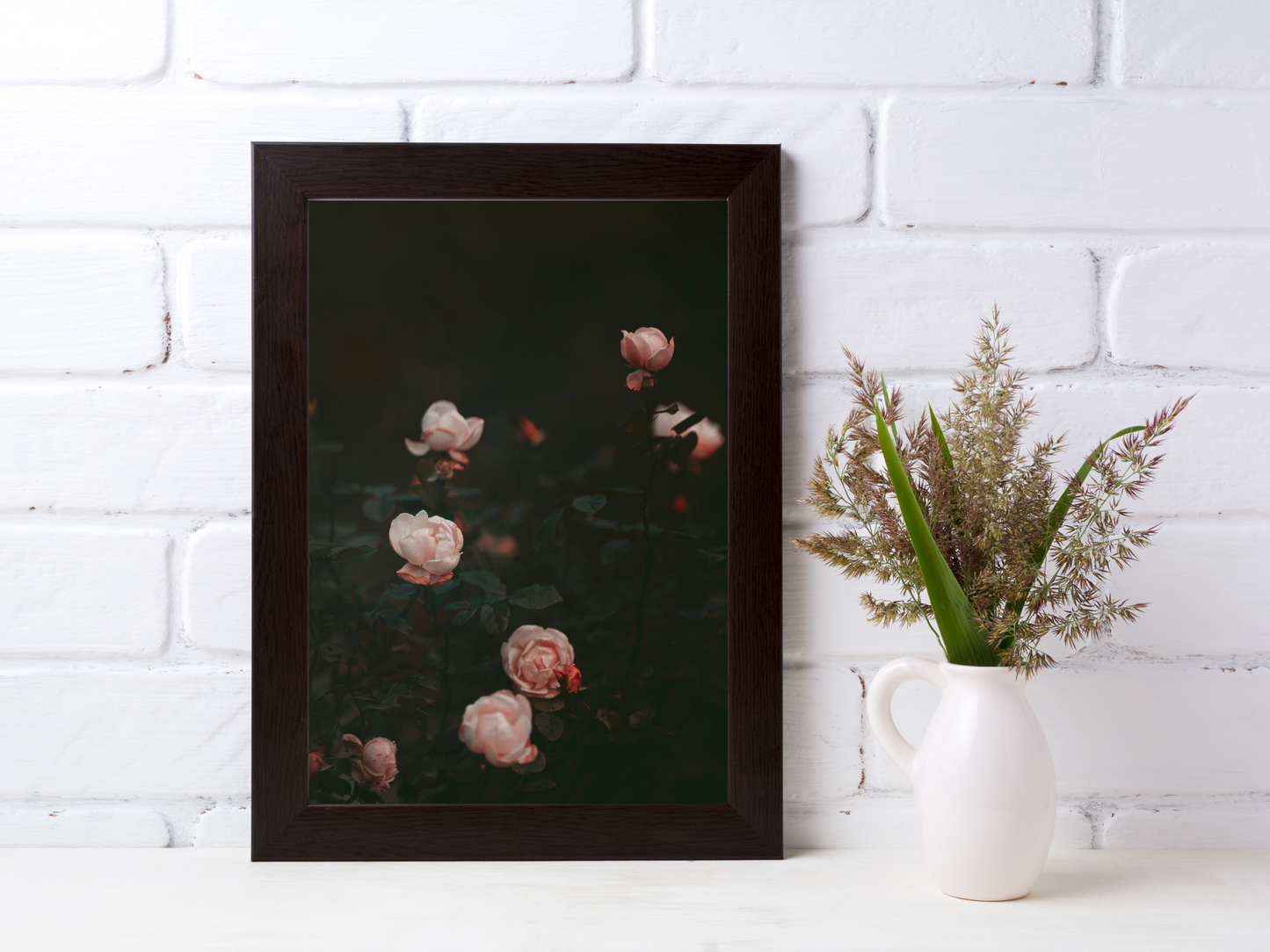 Gothic Pink Roses Print