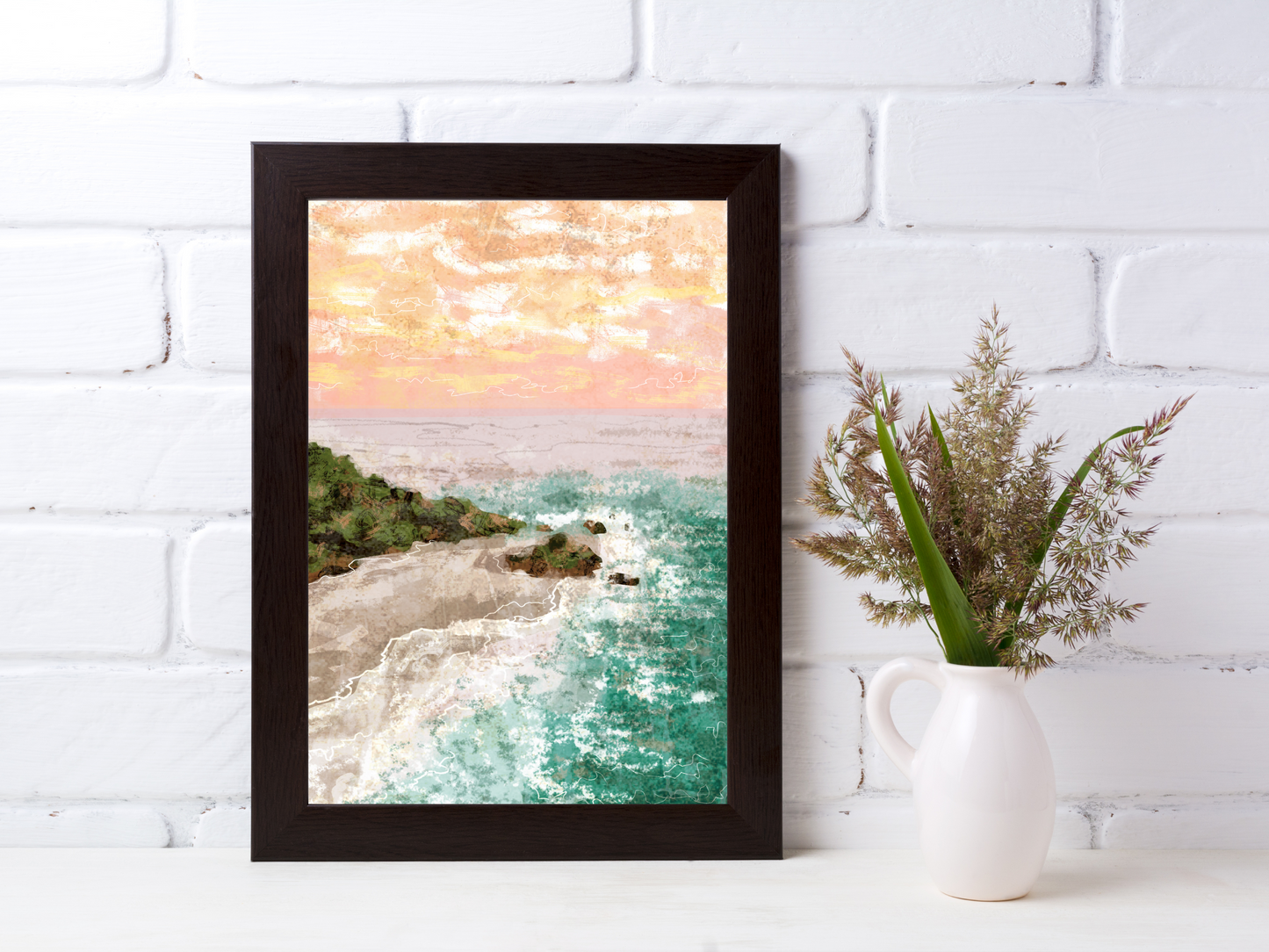 Abstract Coastal Print