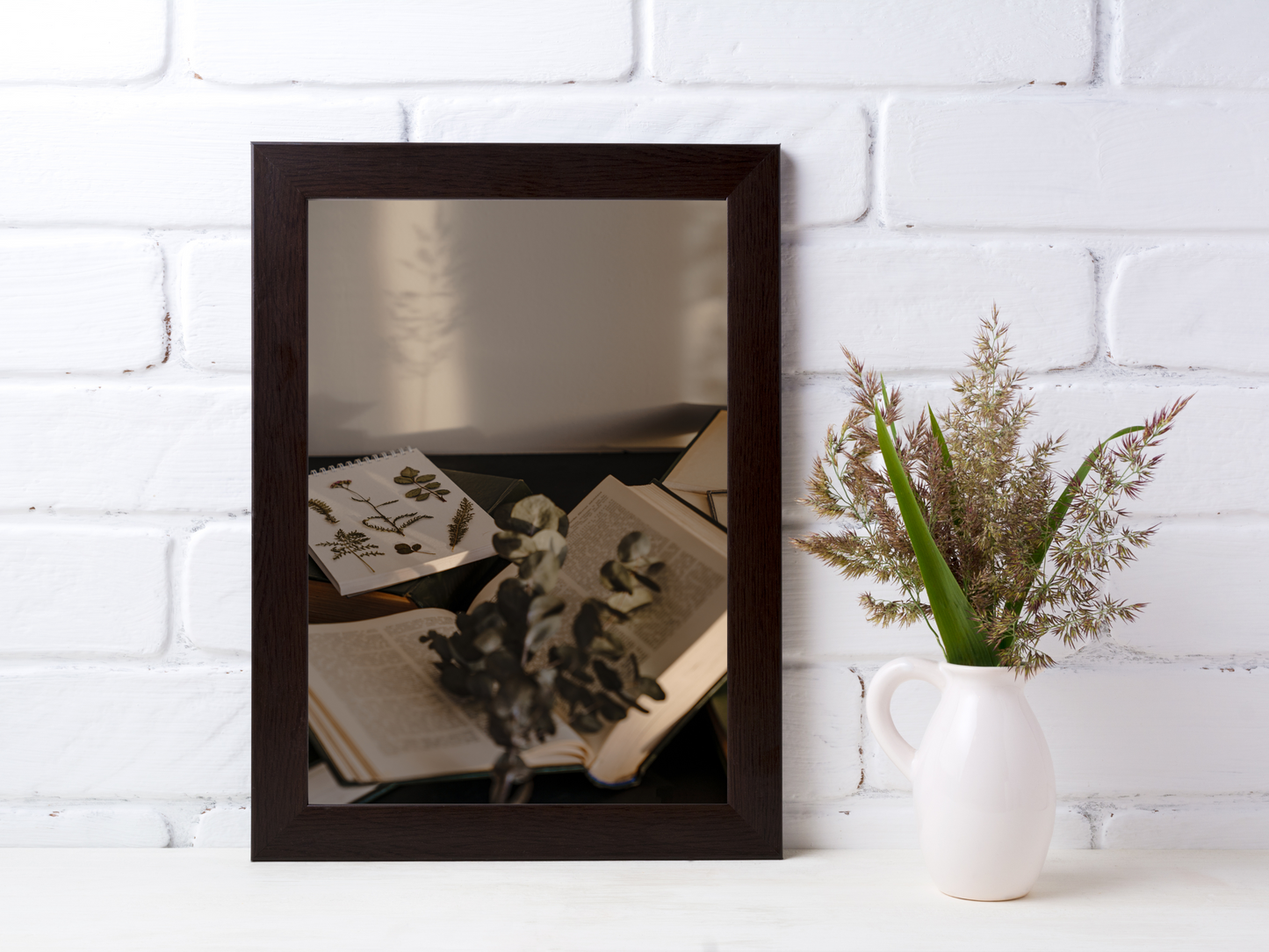 Books and Flowers Dark Academia Print