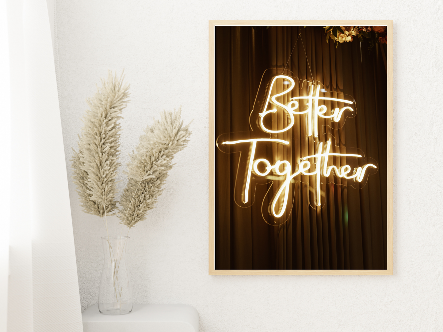 Better Together Neon Quote Print