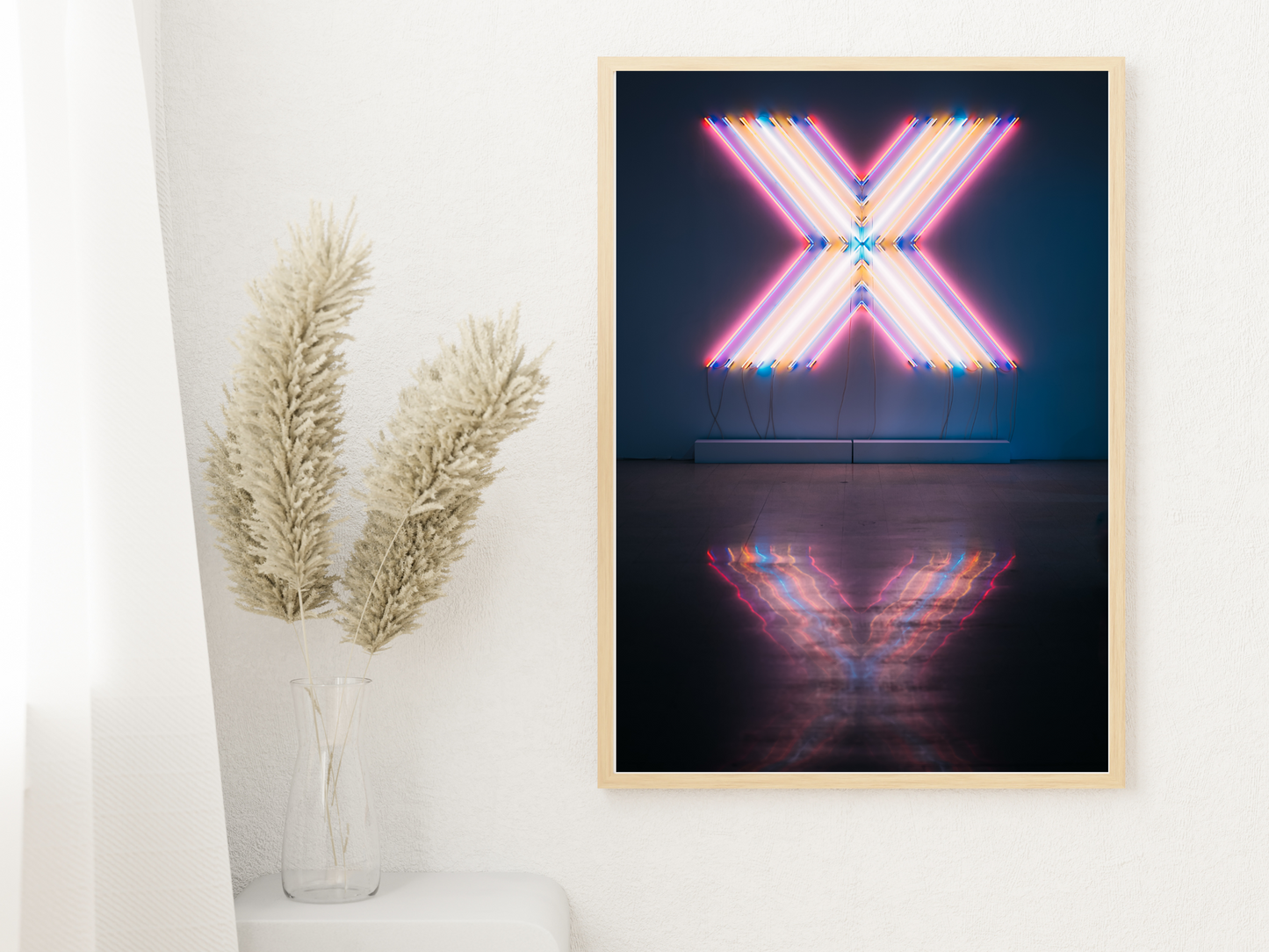 X Reflections Neon Print