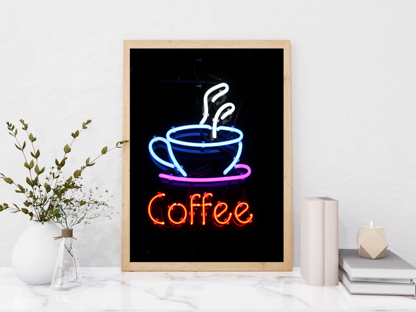 Coffee Neon Print