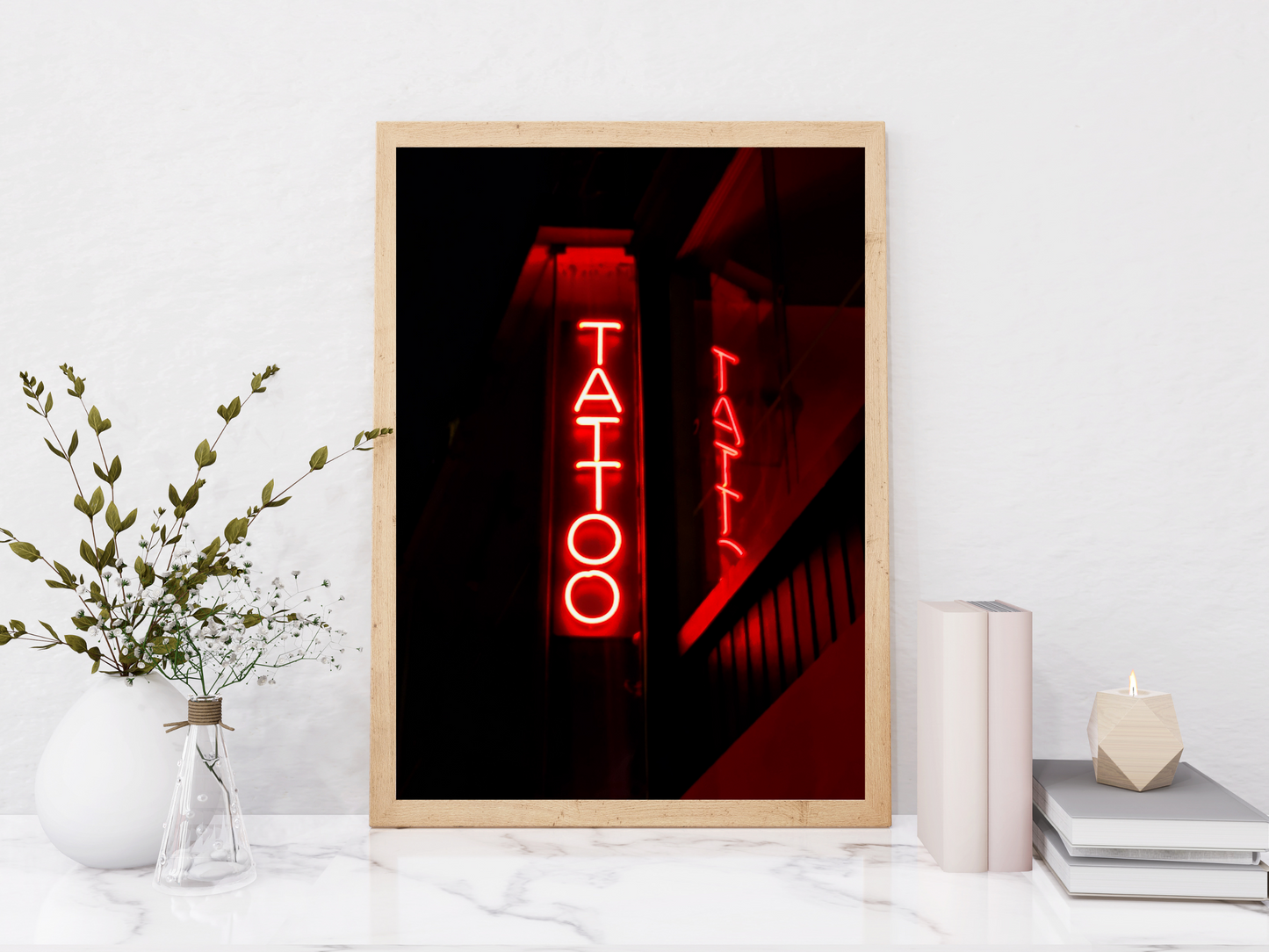 Tattoo Neon Sign Print