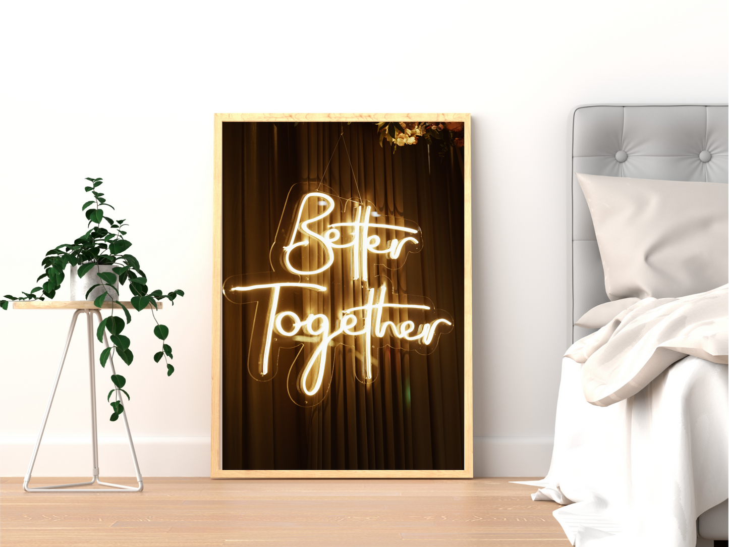 Better Together Neon Quote Print