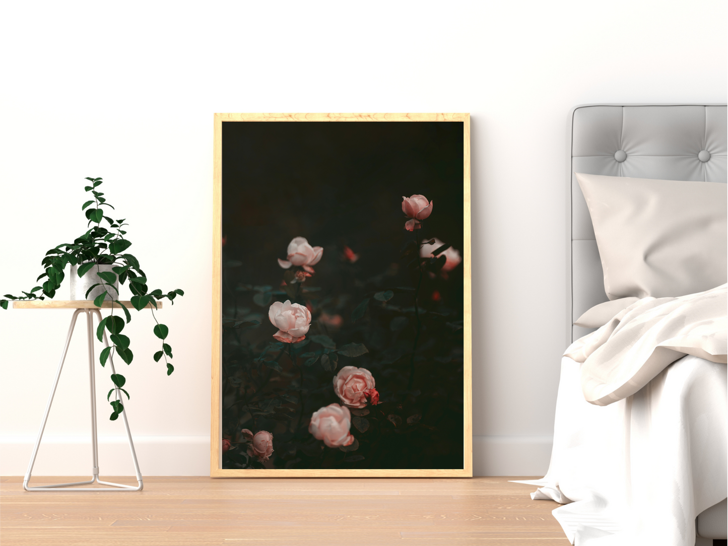 Gothic Pink Roses Print