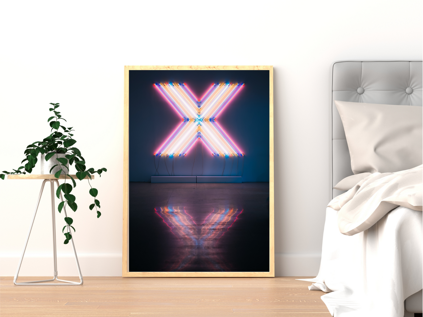 X Reflections Neon Print