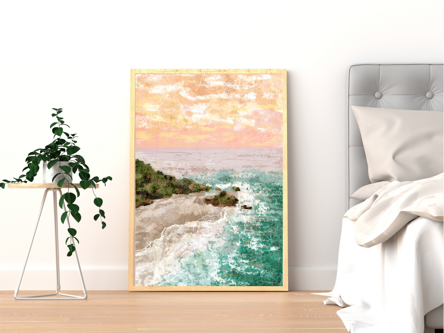 Abstract Coastal Print