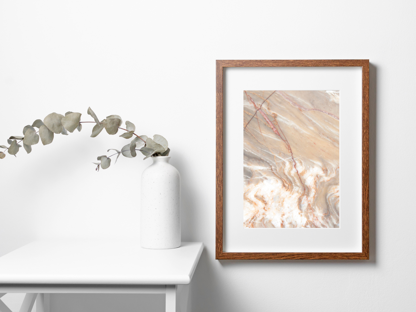 Gold Neutral Marble Print