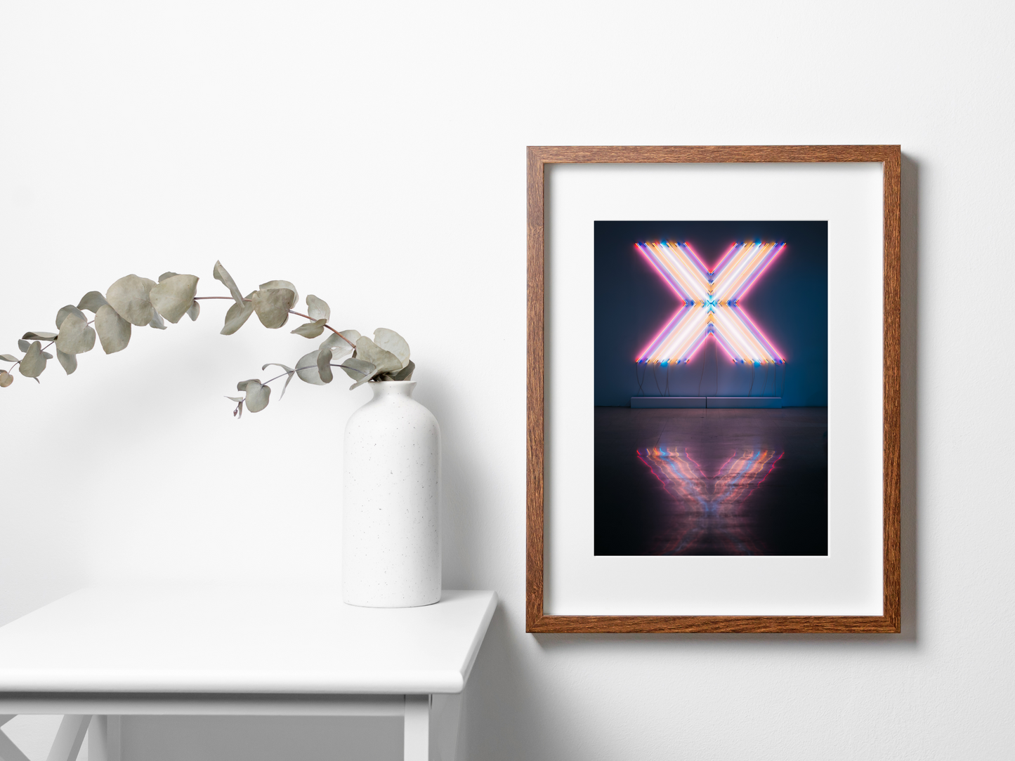 X Reflections Neon Print