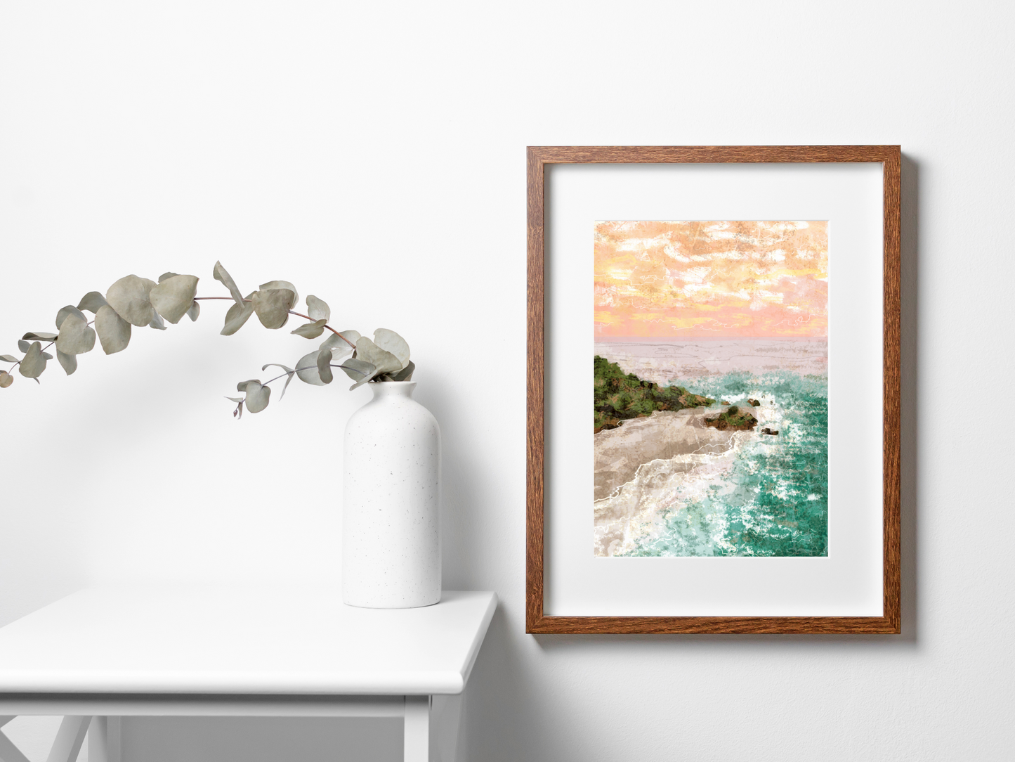 Abstract Coastal Print