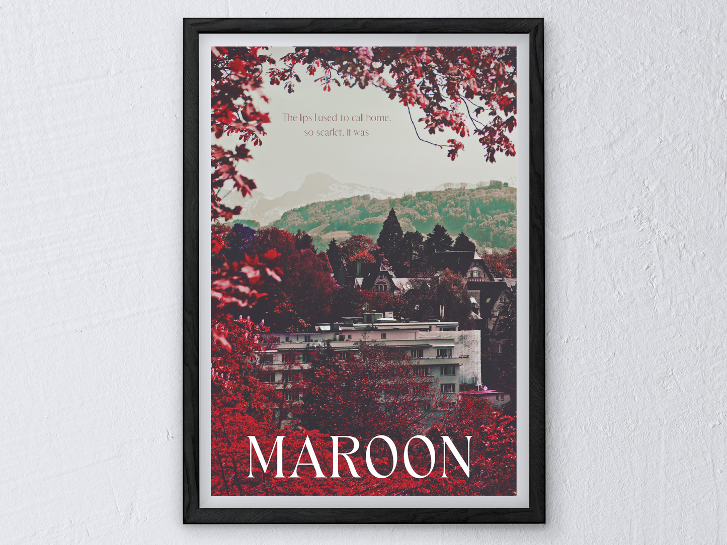 Taylor Swift Maroon Inspired Lyric Print