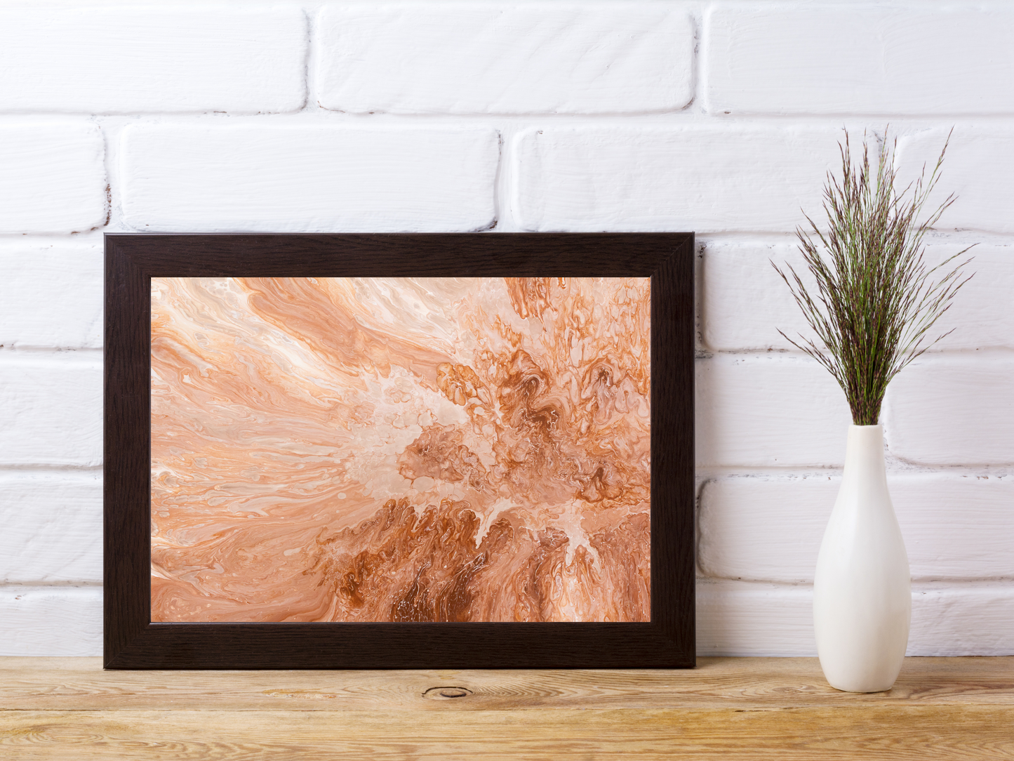 Abstract Copper Rose Gold Print