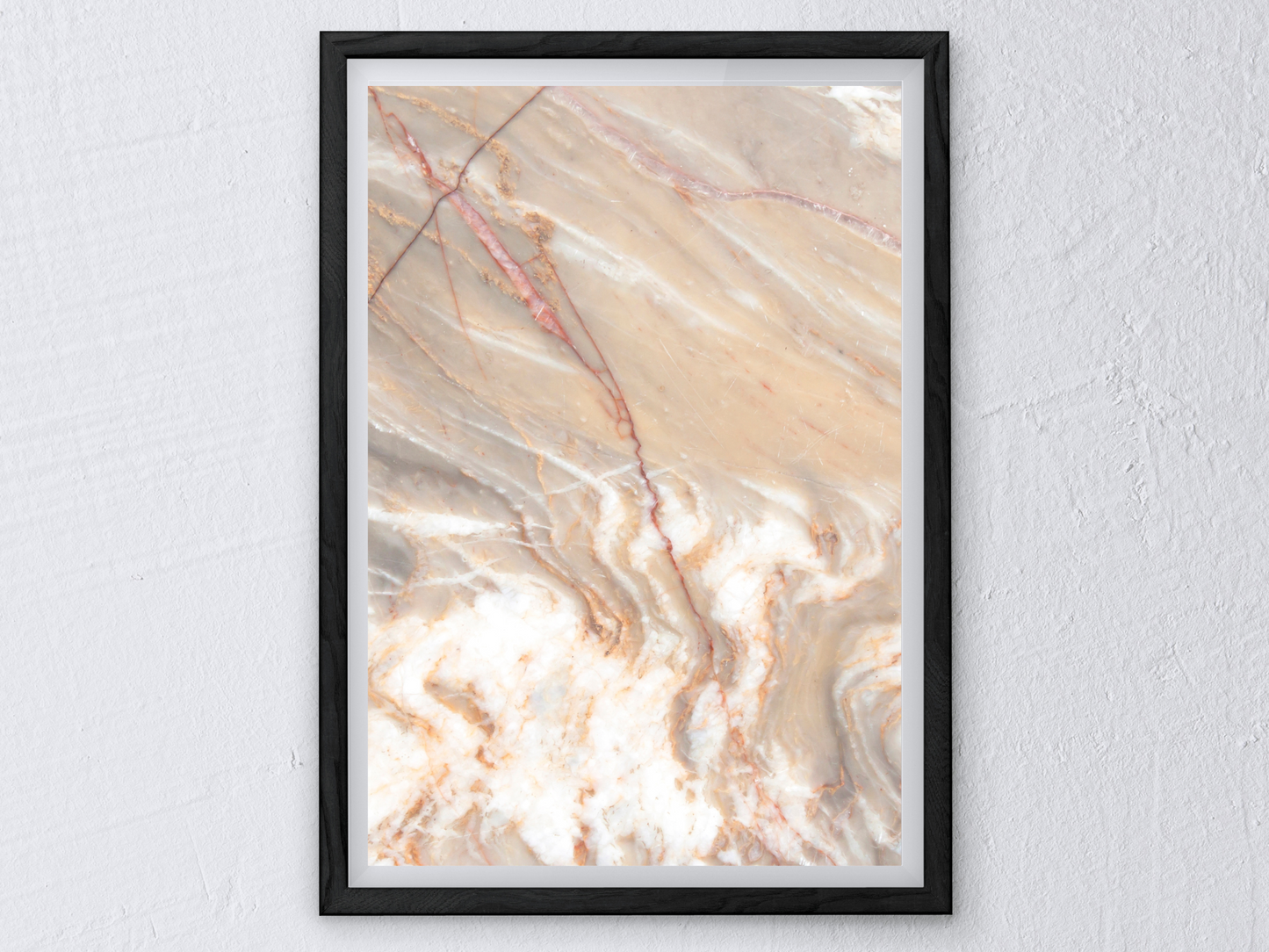 Gold Neutral Marble Print