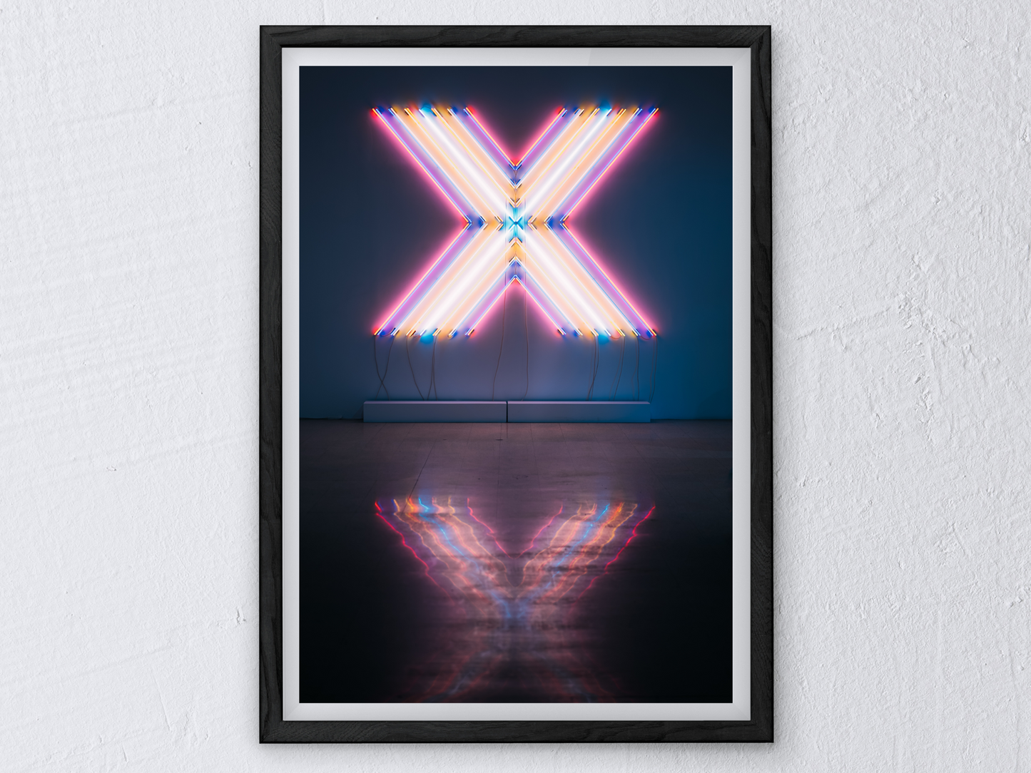 X Reflections Neon Print