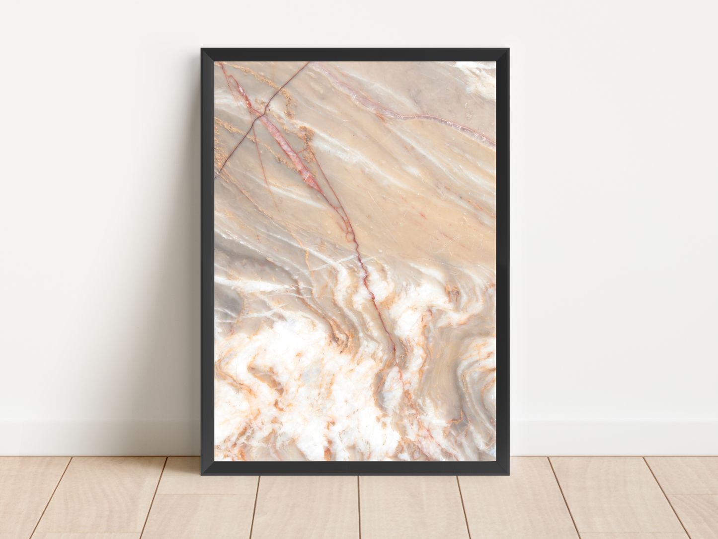 Gold Neutral Marble Print