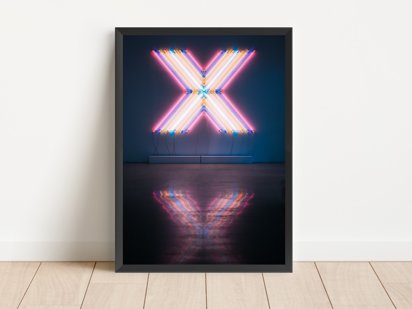 X Reflections Neon Print