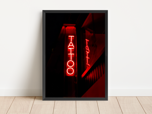 Tattoo Neon Sign Print