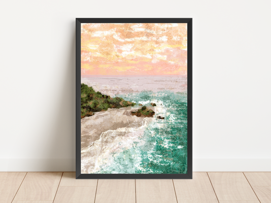 Abstract Coastal Print