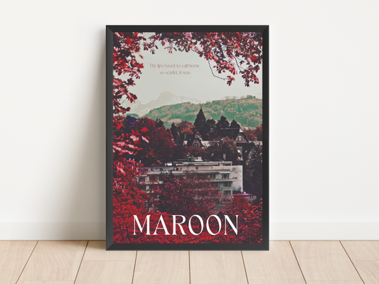 Taylor Swift Maroon Inspired Lyric Print