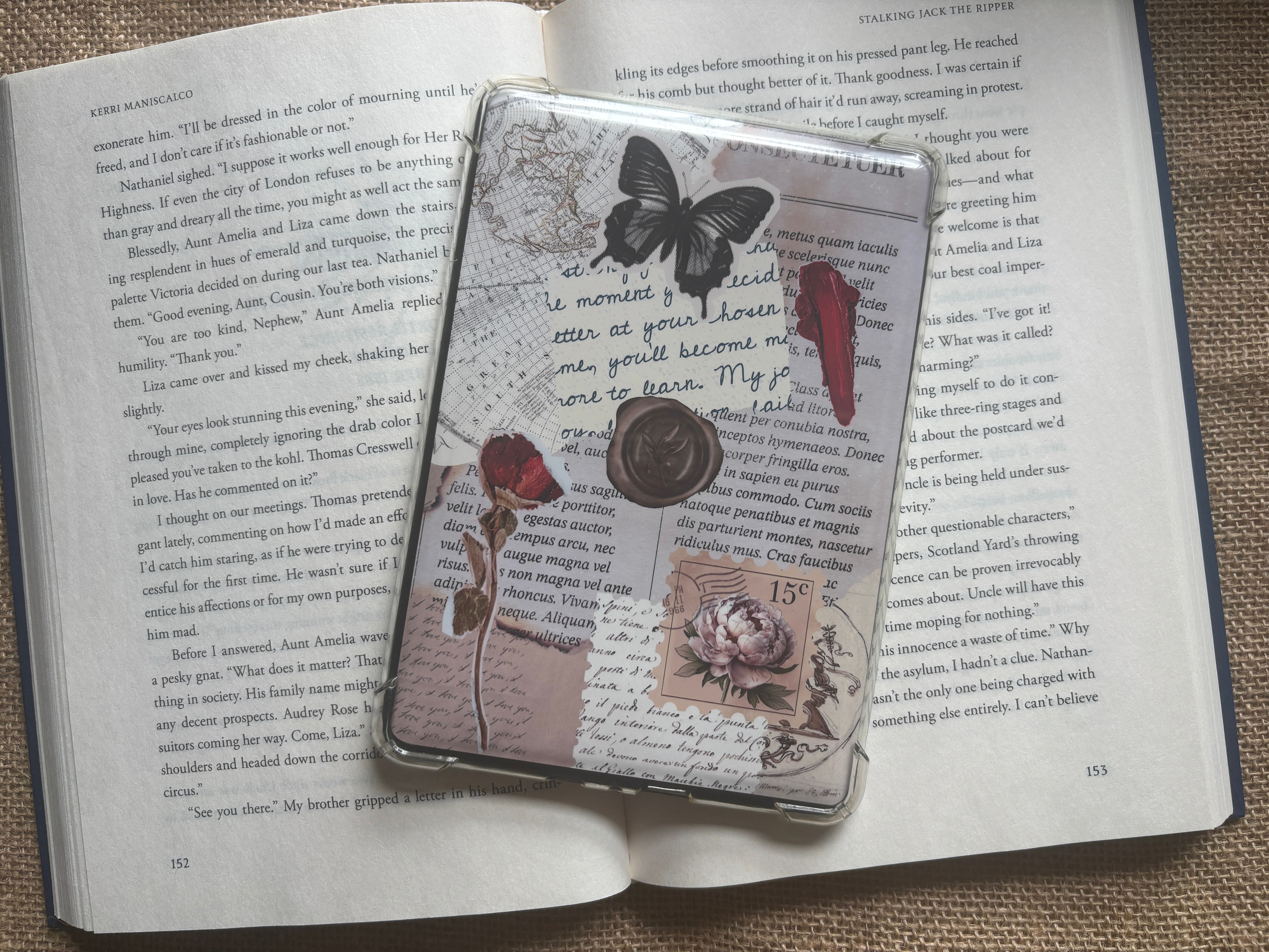 Vintage Collage Kindle Insert – Dark Academia E-Reader Decor – EK Print ...