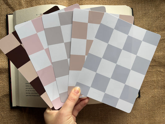 Neutral Checkerboard Kindle Insert Set