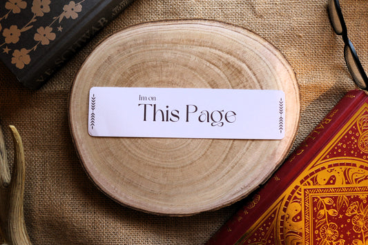 I'm On This Page Quote Bookmark