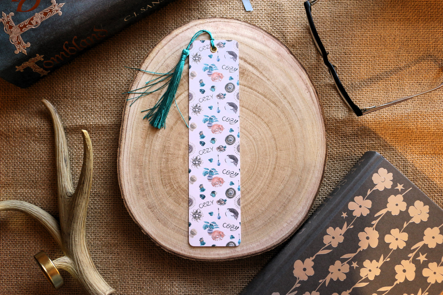 Cosy Cats and Plants Bookmark