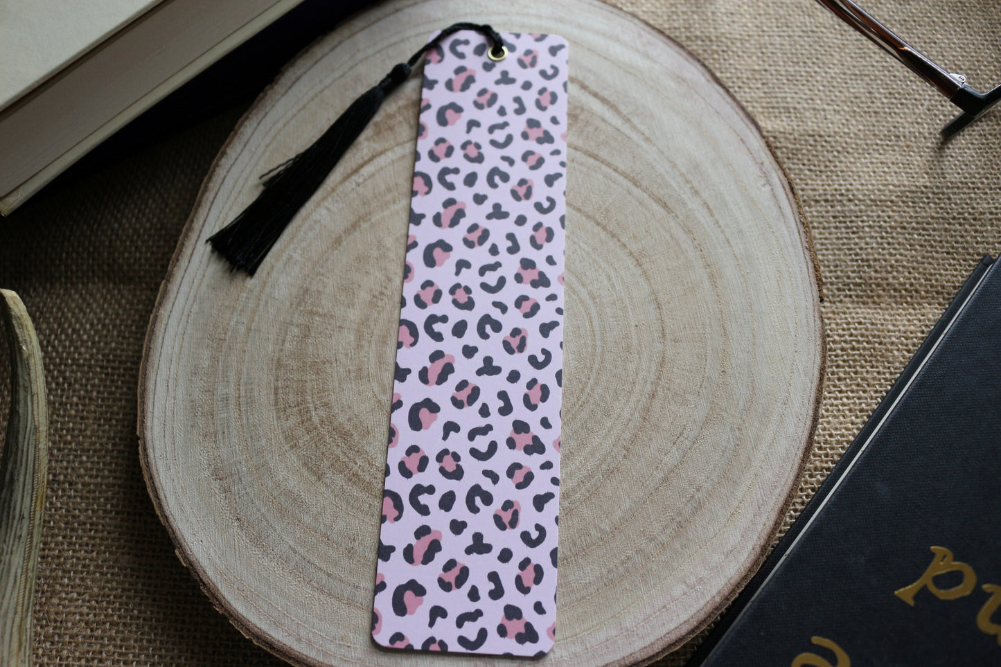 Pink Leopard Print Bookmark